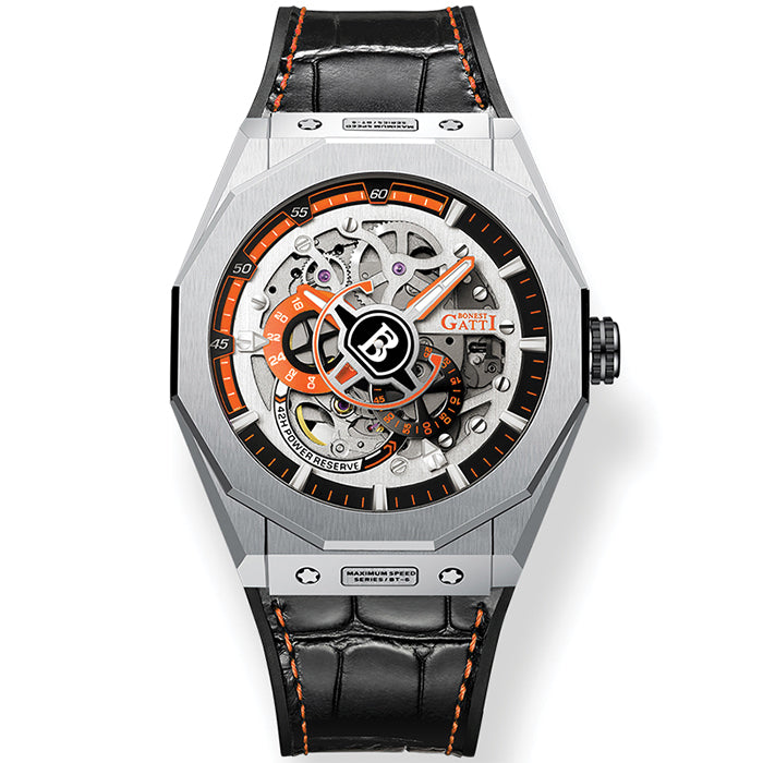 Bonest Gatti BG7601-B2 Orange Super Speed Series Automatic Watch