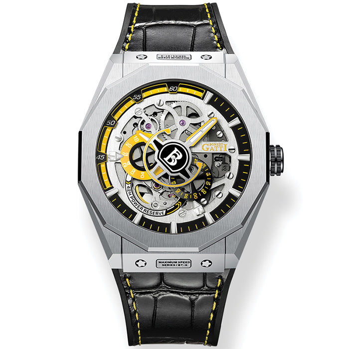 Bonest Gatti BG7601-B4 Yellow Super Speed Series Automatic Watch