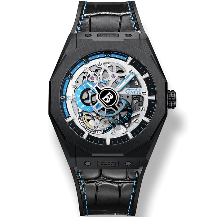 Bonest Gatti BG7601-B6 Black Super Speed Series Automatic Watch