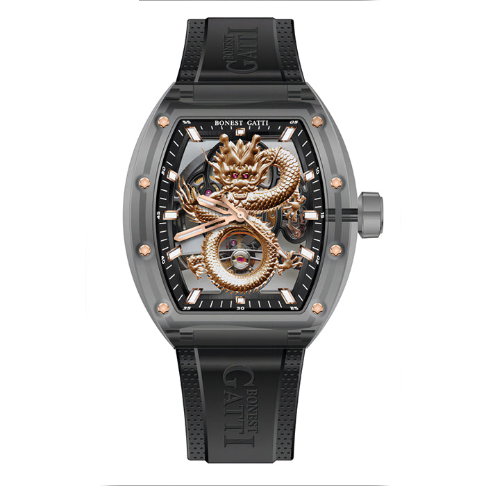 Bonest Gatti BG9980-A2 Rose Gold Dragon Series Automatic Watch