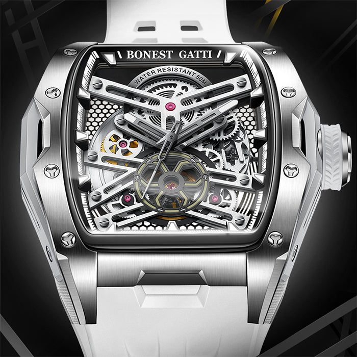 Bonest Gatti BG5502-A2 White Risker Series Automatic Watch