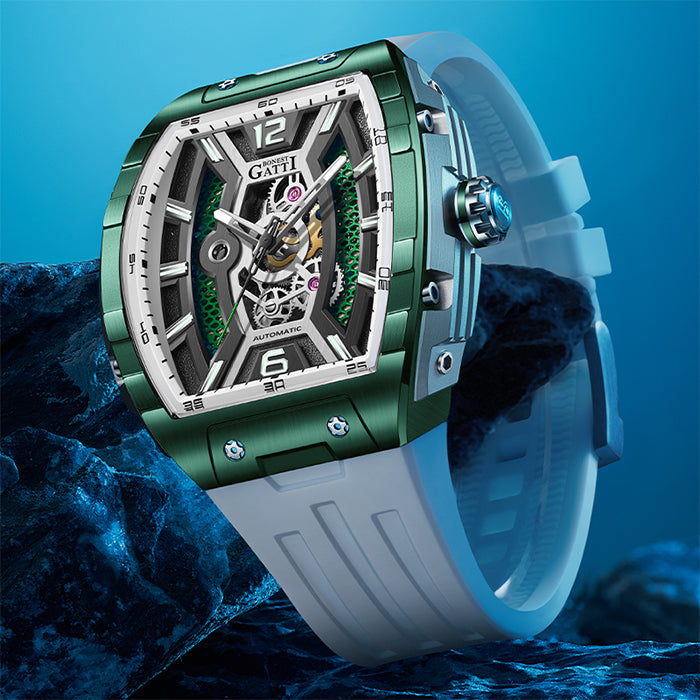 Bonest Gatti BG5601-A3 Green Sword Series Automatic Watch