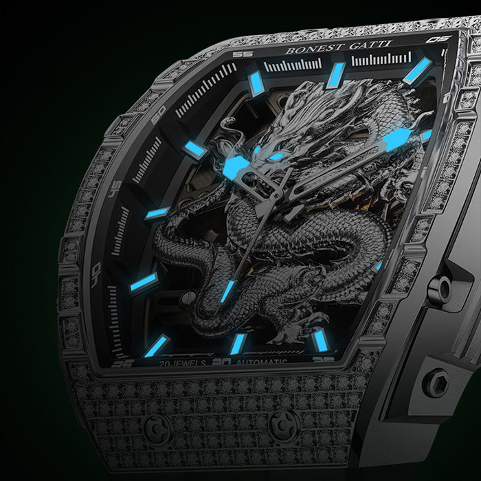 Bonest Gatti BG5605-A1 Silver Dragon Series Automatic Watch