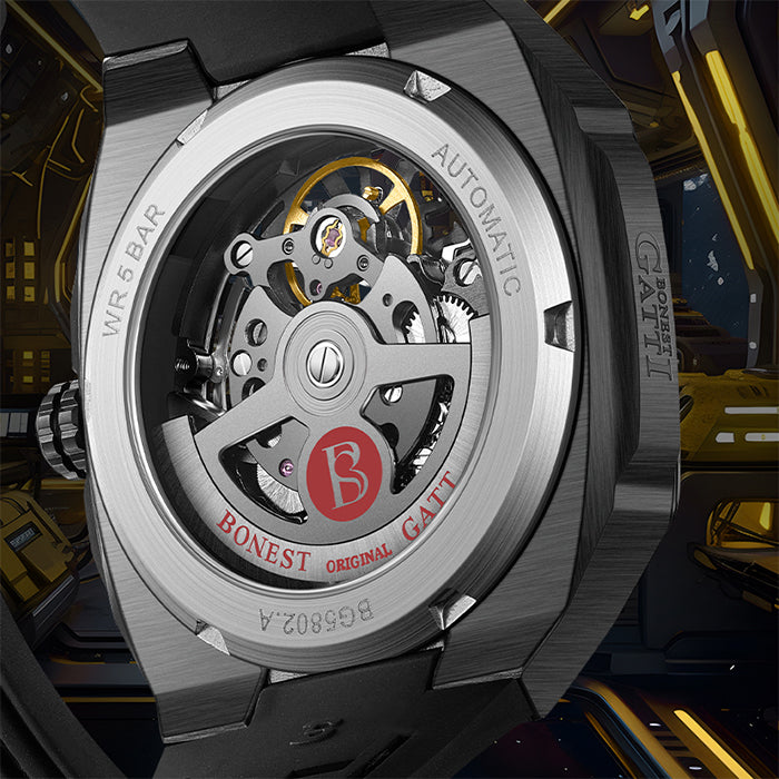 Bonest Gatti BG5802-A2 Black Cosmos Series Automatic Watch