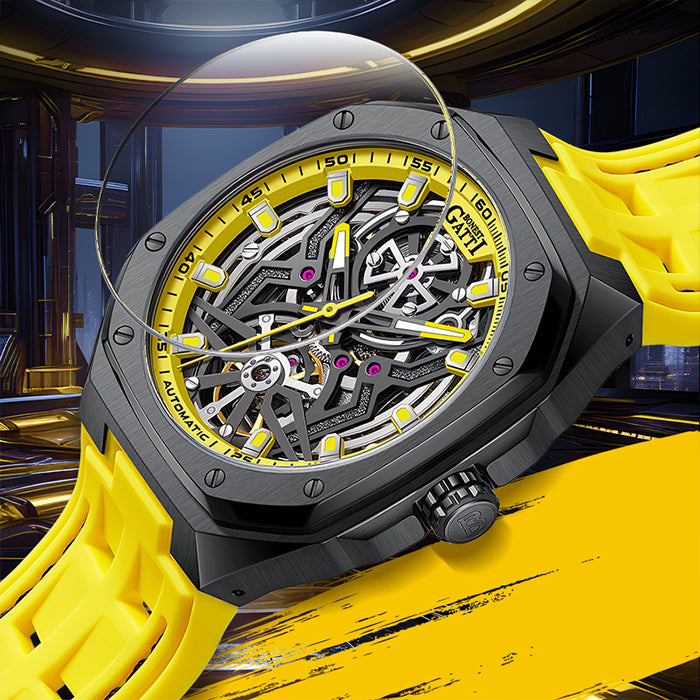 Bonest Gatti BG5802-A3 Yellow Cosmos Series Automatic Watch