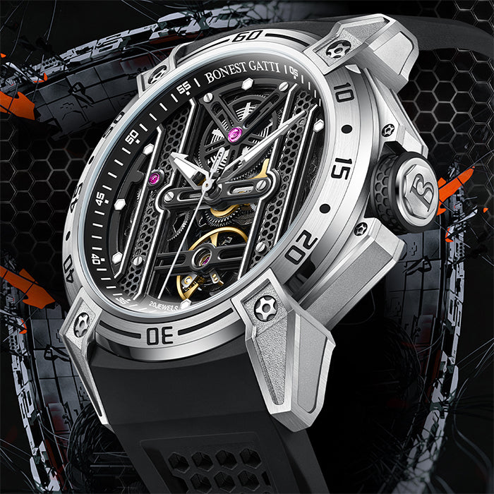 Bonest Gatti BG5805-A2 Silver Sword Series Automatic Watch