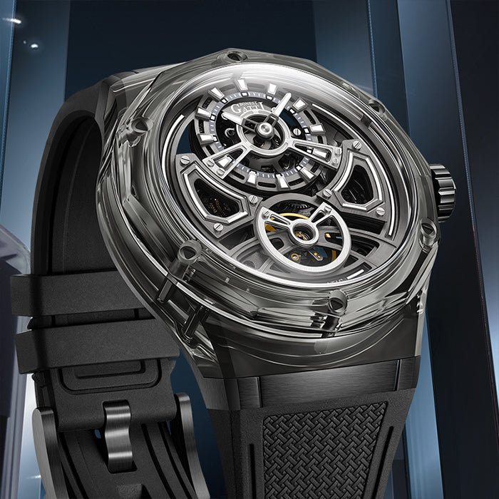Bonest Gatti BG5807-A1 Black Crystal Series Automatic Watch