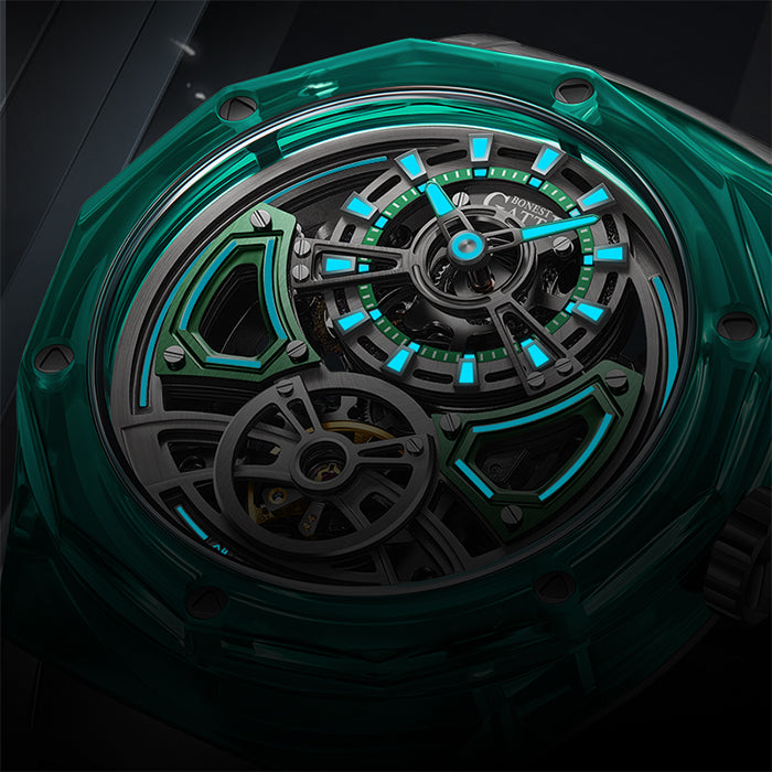 Bonest Gatti BG5807-A4 Green Crystal Series Automatic Watch