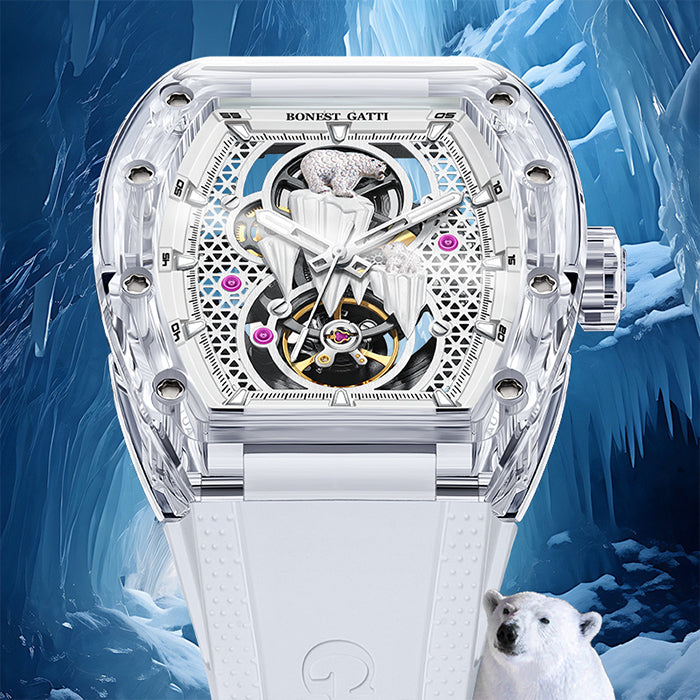 Bonest Gatti BG6002-R1 White Crystal Series Automatic Watch