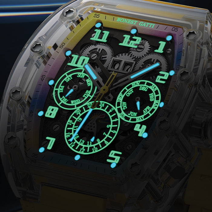 Bonest Gatti BG6006-R3 Yellow Chronograph Series Automatic Watch
