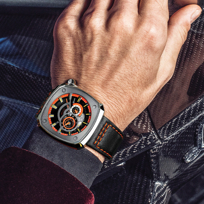Bonest Gatti BG6601-B2 Orange Cosmos Series Automatic Watch
