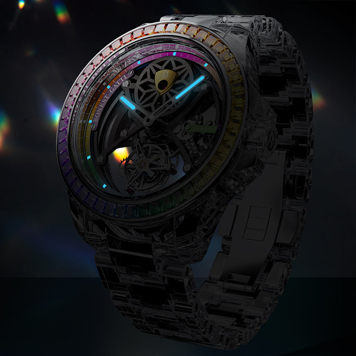 Bonest Gatti BG7002-G1 K9 Crystal Tourbillon Series Automatic Watch