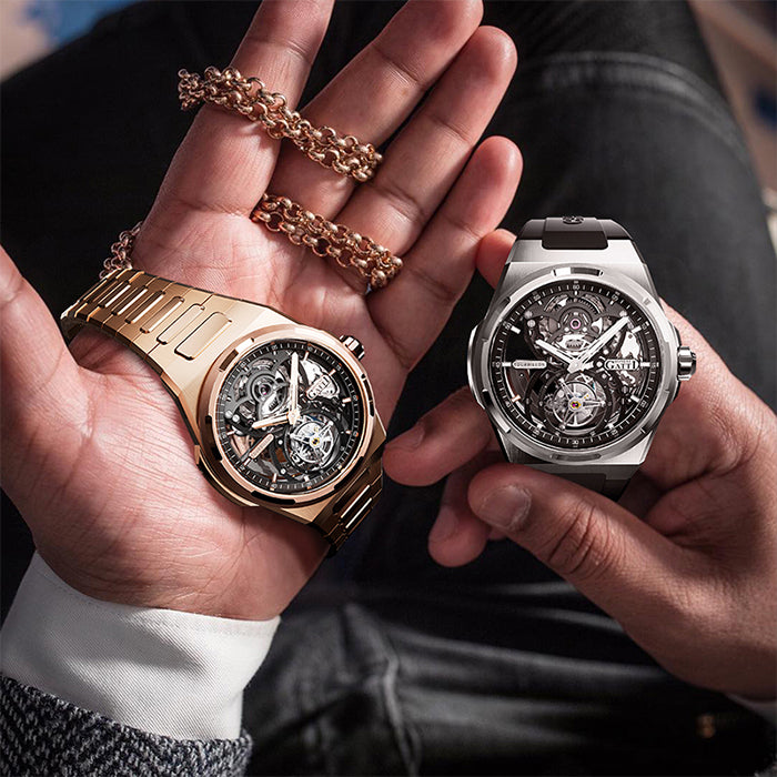 Bonest Gatti BG7004-S1 Silver Tourbillon Series Automatic Watch