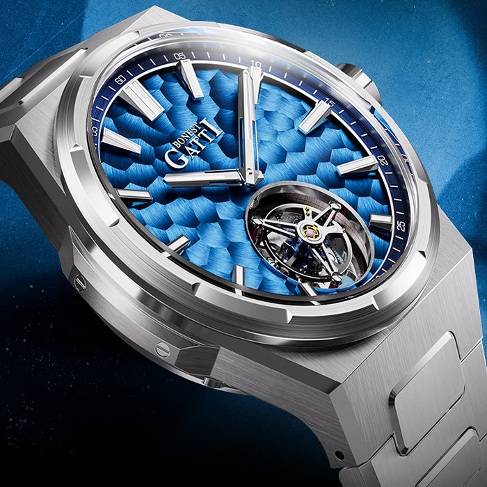 Bonest Gatti BG7005-S2 Blue Tourbillon Series Automatic Watch