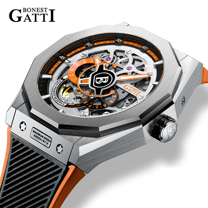 Bonest Gatti BG7601-A2 Orange Super Speed Series Automatic Watch