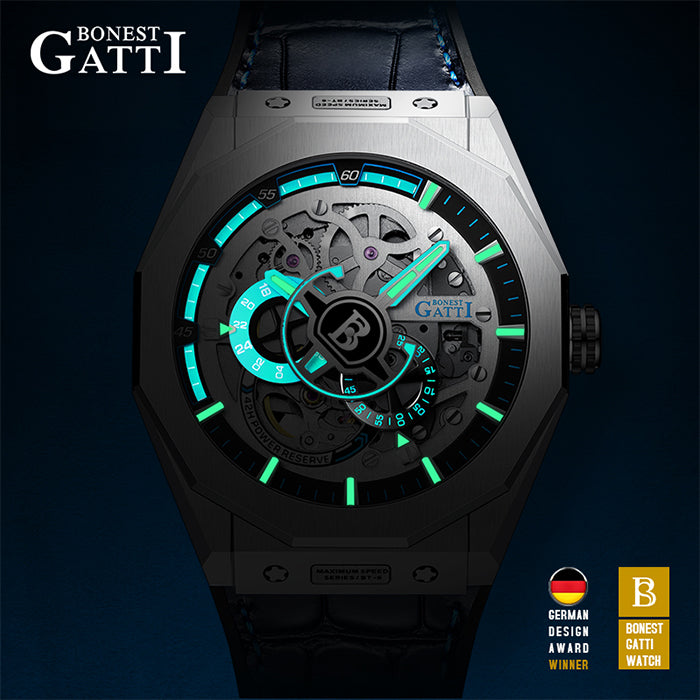 Bonest Gatti BG7601-B1 Blue Super Speed Series Automatic Watch