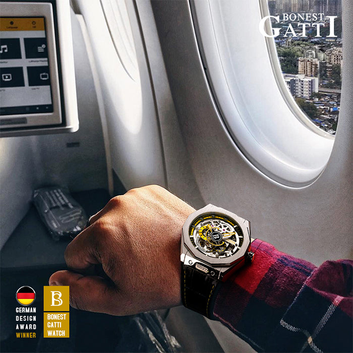 Bonest Gatti BG7601-B4 Yellow Super Speed Series Automatic Watch