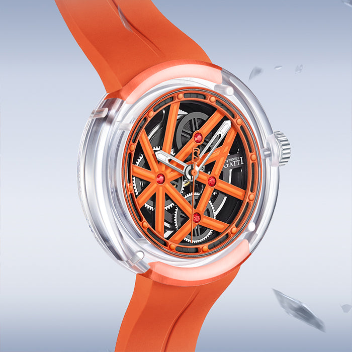Bonest Gatti BG7702-A4 Orange Exoskeleton Series Automatic Watch