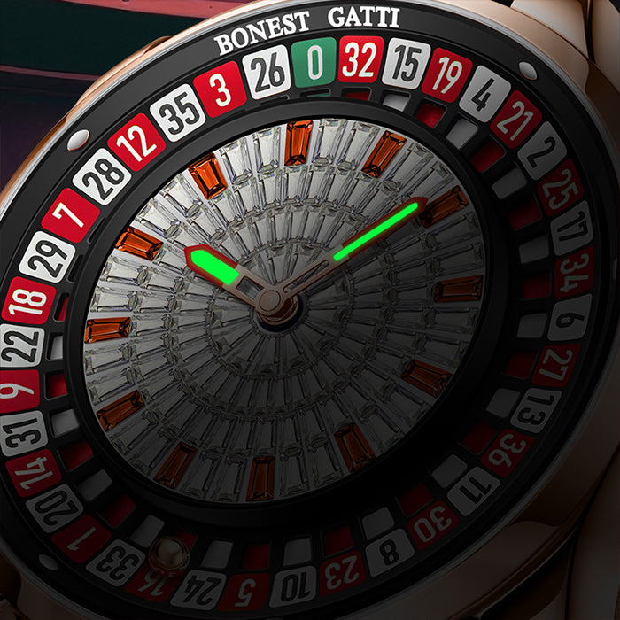 Bonest Gatti BG8004-L2 Rose Gold Casino Series Automatic Watch