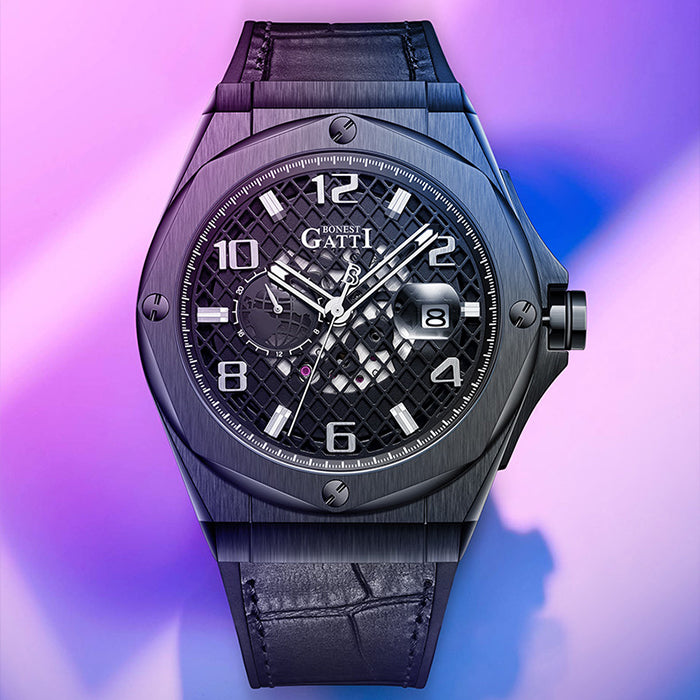 Bonest Gatti BG8701-B2 Black Cosmos Series Automatic Watch