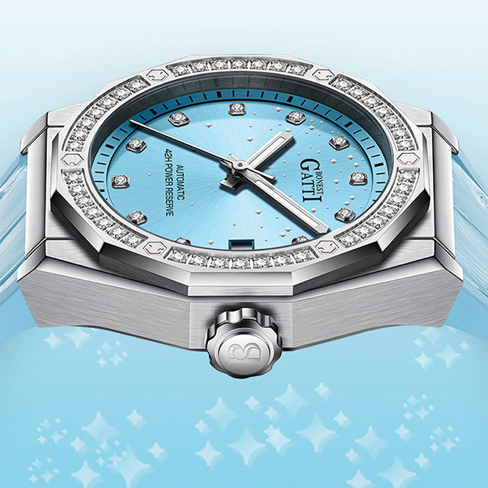 Bonest Gatti BG8902-L3 Blue Glow Series Automatic Women Watch