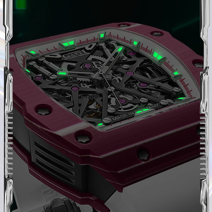 Bonest Gatti BG9906-A1 Red Carbon Fiber Series Automatic Watch