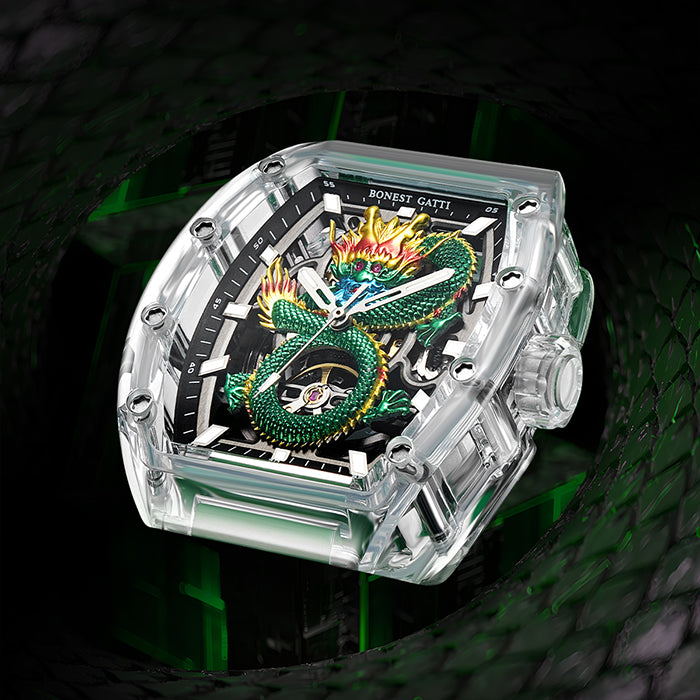 Bonest Gatti BG9980-A4 Green Dragon Series Automatic Watch
