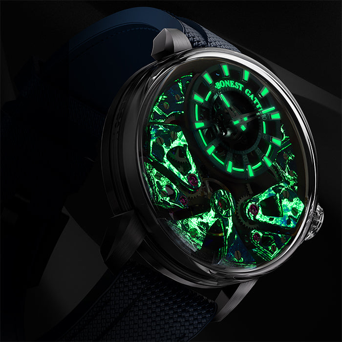 Bonest Gatti BG4002-R1 Blue Exoskeleton Series Automatic Watch