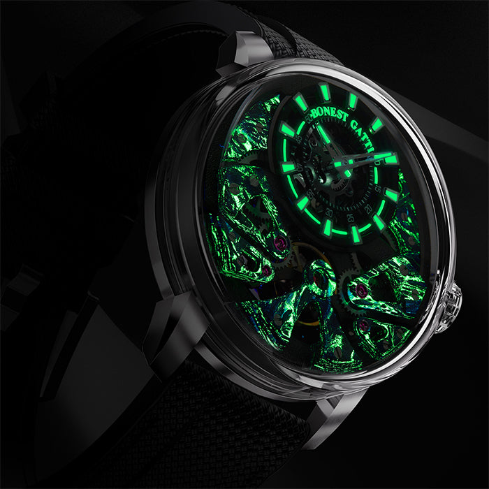 Bonest Gatti BG4002-R2 Black Exoskeleton Series Automatic Watch