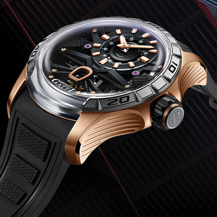 Bonest Gatti BG4004-R2 Rose Gold Exoskeleton Series Automatic Watch