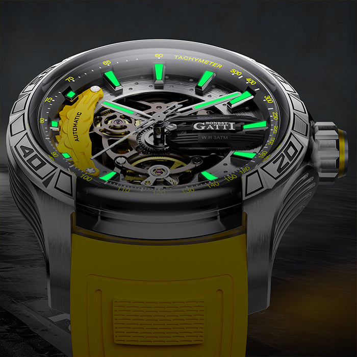 Bonest Gatti BG4005-R1 Yellow Cosmos Series Automatic Watch