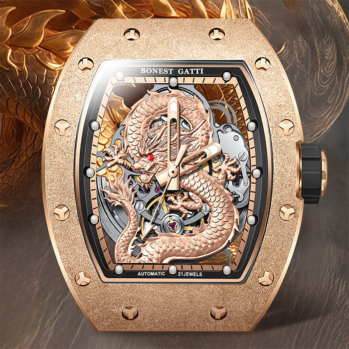 Bonest Gatti BG5003-R2 Rose Gold Dragon Series Automatic Watch