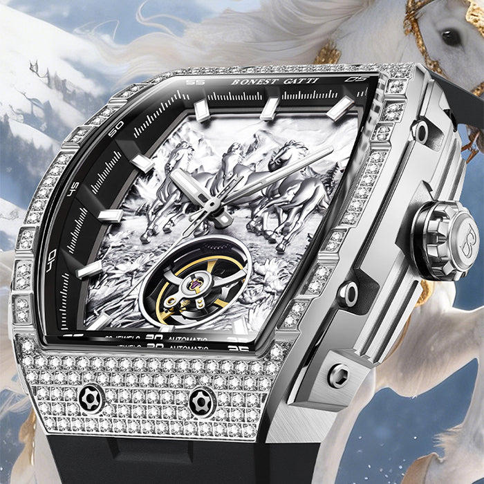 Bonest Gatti BG5006-R3 Black Horse Series Automatic Watch