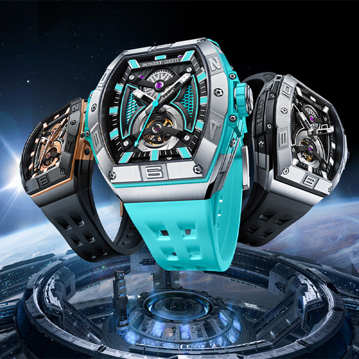 Bonest Gatti BG5701-A1 Black Cosmos Series Automatic Watch