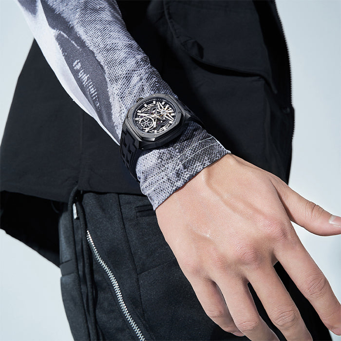 Bonest Gatti BG5802-A2 Black Cosmos Series Automatic Watch