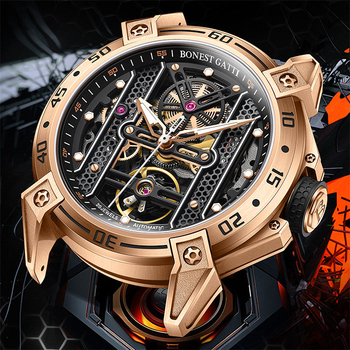 Bonest Gatti BG5805-A1 Rose Gold Sword Series Automatic Watch