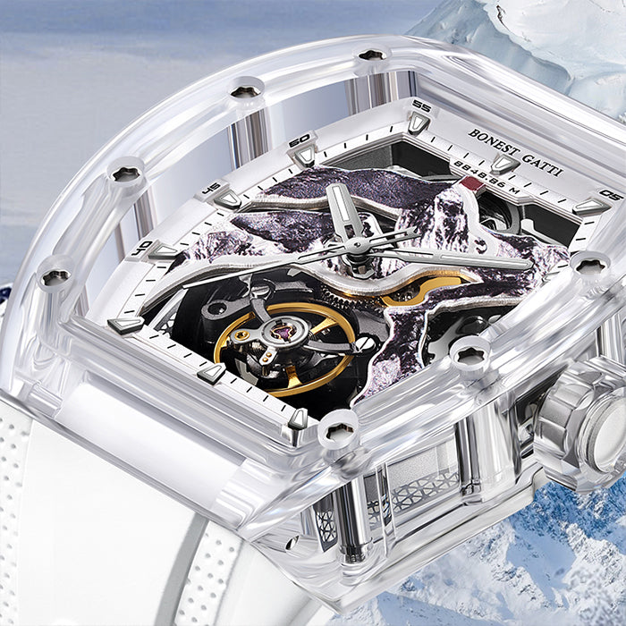 Bonest Gatti BG6001-R1 White Crystal Series Automatic Watch