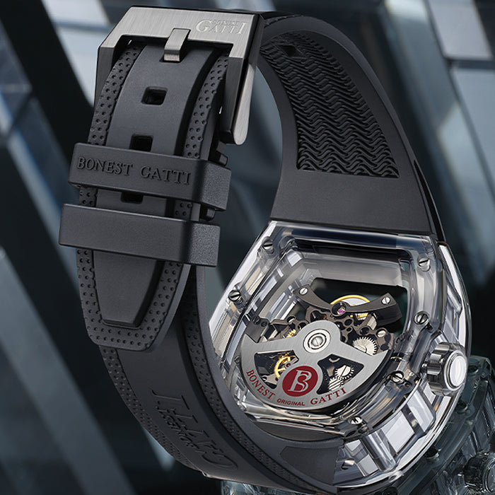 Bonest Gatti BG6005-R1 Black Crystal Series Automatic Watch