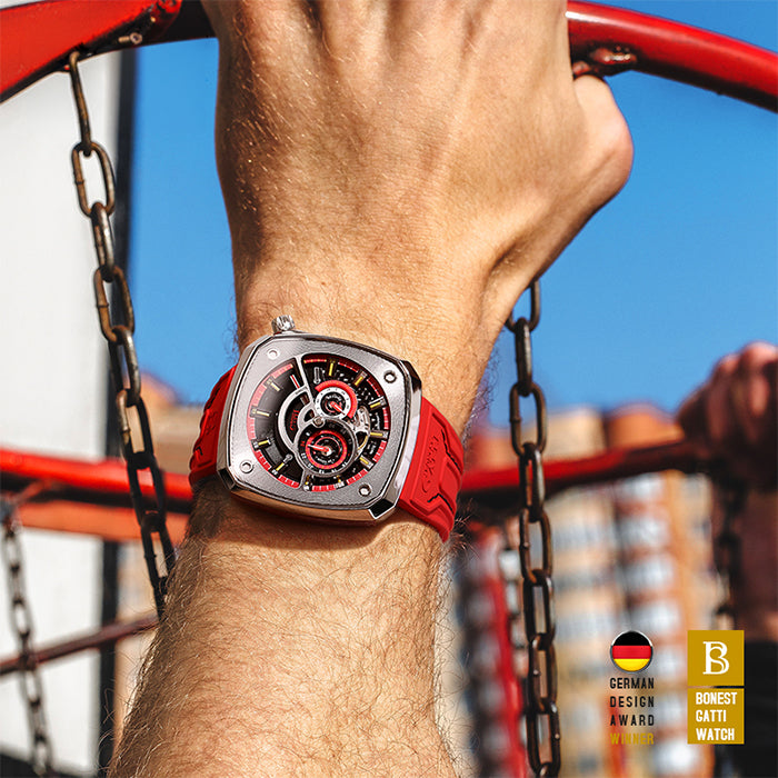 Bonest Gatti BG6601-A3 Red Cosmos Series Automatic Watch