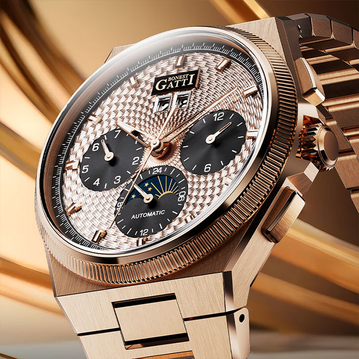 Bonest Gatti BG8006-S3 Rose Gold Chronograph Series Automatic Watch