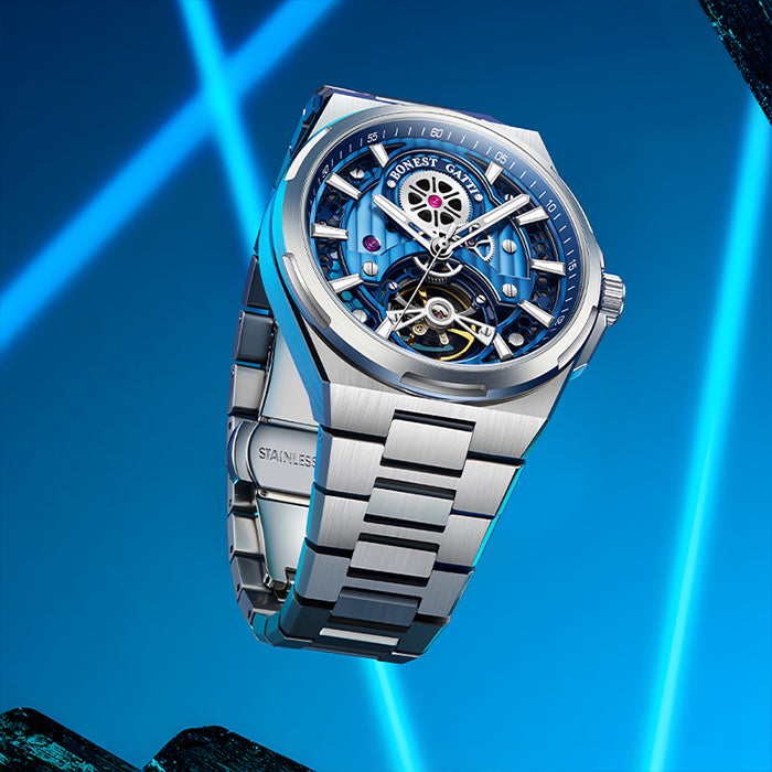 Bonest Gatti BG8007-S2 Blue Exoskeleton Series Automatic Watch