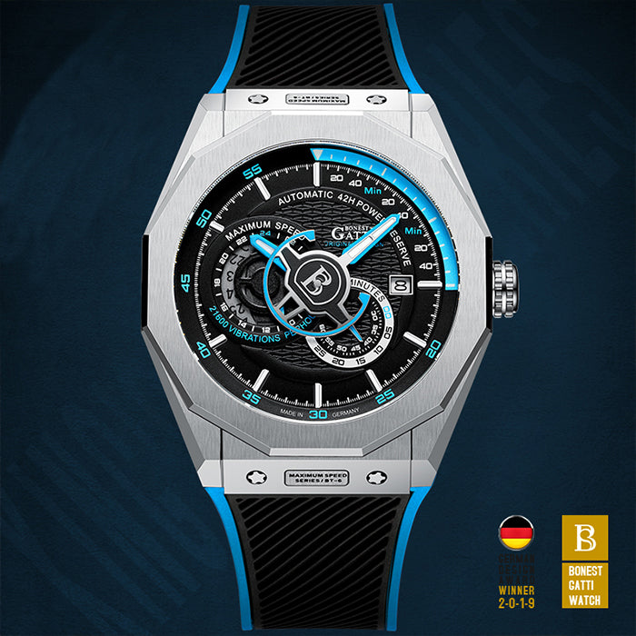 Bonest Gatti BG8601-A1 Blue Speed Series Automatic Watch