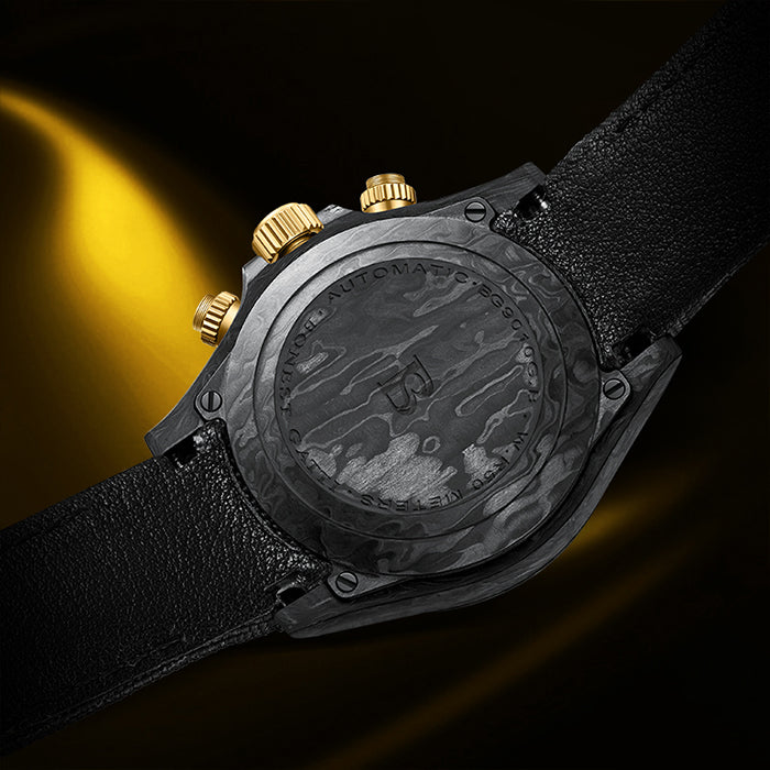Bonest Gatti BG9010-L1 Black Carbon Fiber Chronograph Series Automatic Watch