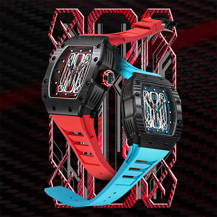Bonest Gatti BG9916-A1 Blue Carbon Fiber Series Automatic Watch
