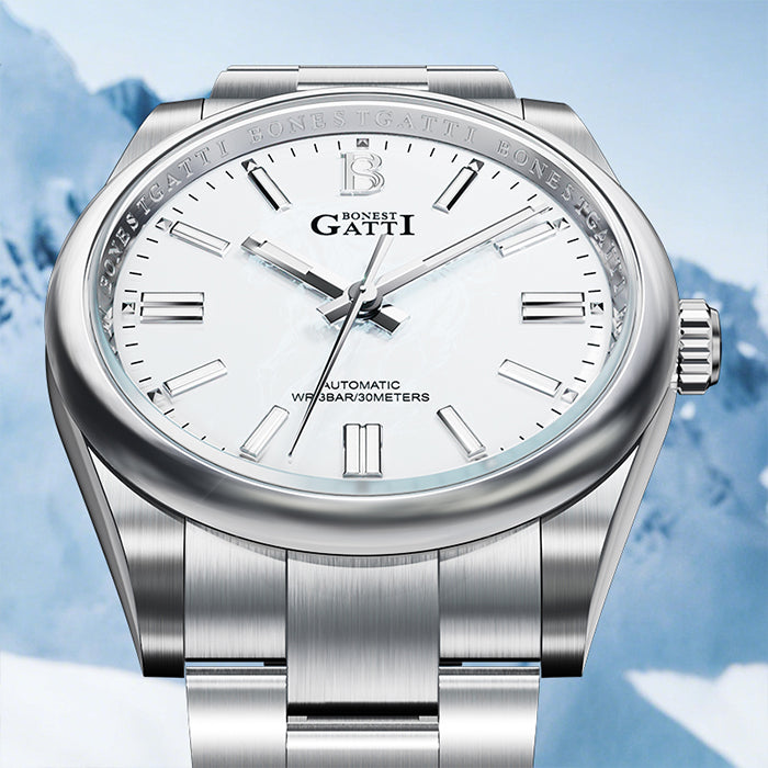 Bonest Gatti BG8015-S1 OP White Classic Series Automatic Watch