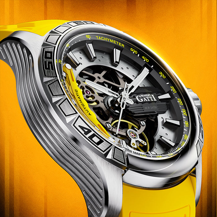 Bonest Gatti BG4005-R1 Yellow Cosmos Series Automatic Watch