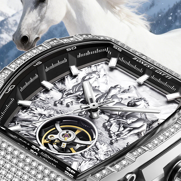 Bonest Gatti BG5006-R3 Black Horse Series Automatic Watch