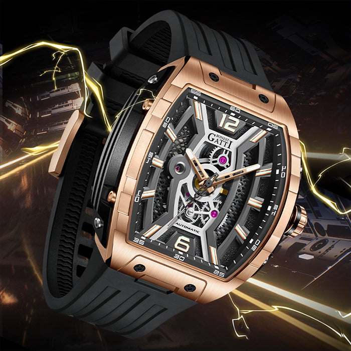 Bonest Gatti BG5601-A1 Rose Gold Sword Series Automatic Watch