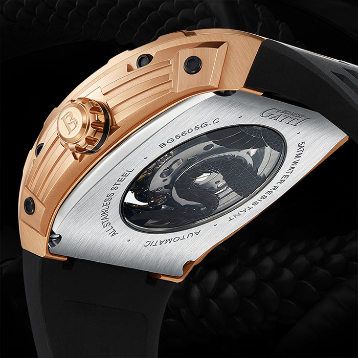 Bonest Gatti BG5605-A2 Rose Gold Dragon Series Automatic Watch