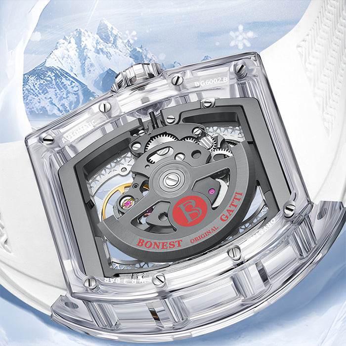 Bonest Gatti BG6002-R1 White Crystal Series Automatic Watch